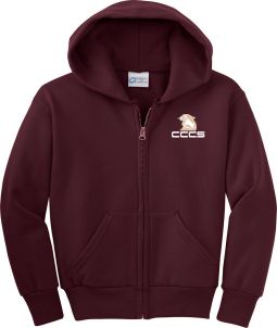 Port & Company - Youth & Adult Core Fleece Full-Zip Hooded Sweatshirt, Maroon